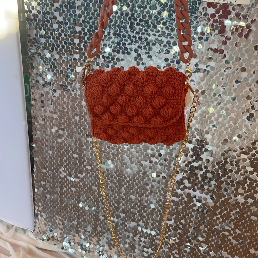 Stylish Orange Sunglasses with‎ Gold Chain